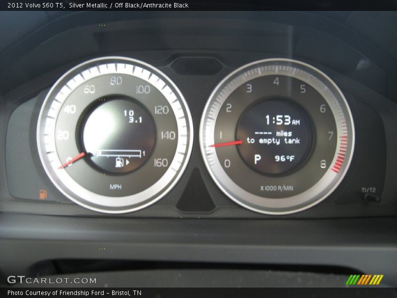 Silver Metallic / Off Black/Anthracite Black 2012 Volvo S60 T5