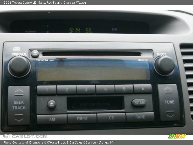 Salsa Red Pearl / Charcoal/Taupe 2002 Toyota Camry LE