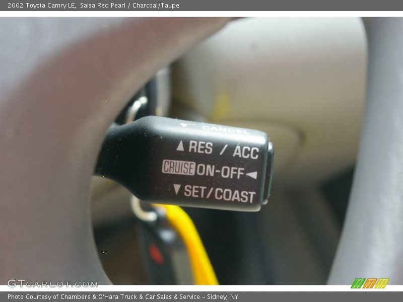 Salsa Red Pearl / Charcoal/Taupe 2002 Toyota Camry LE