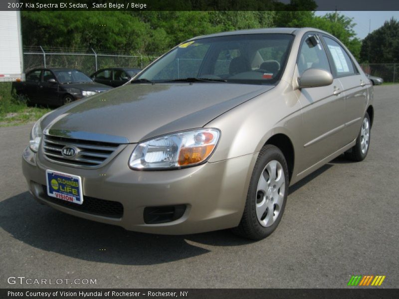 Sand Beige / Beige 2007 Kia Spectra EX Sedan