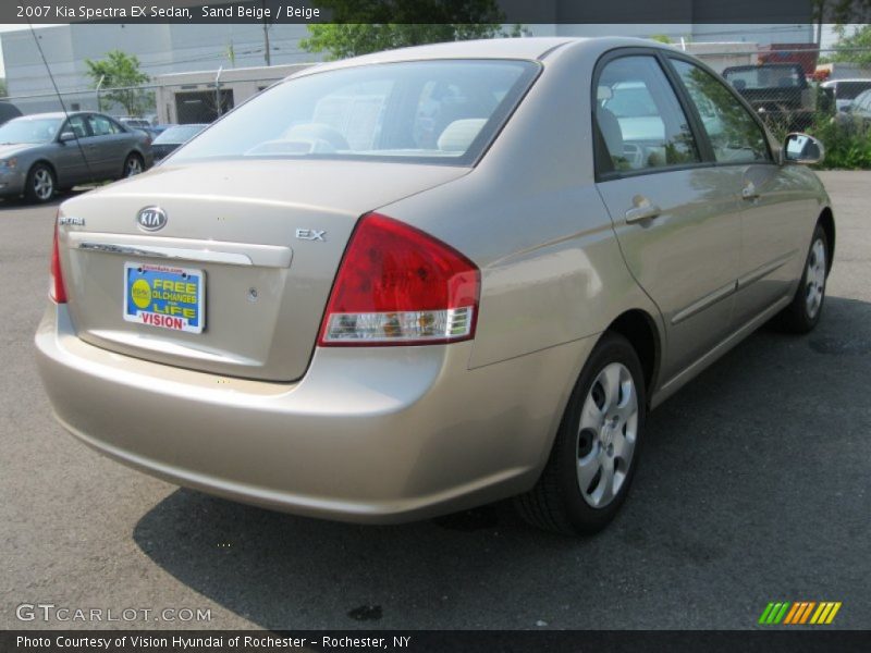 Sand Beige / Beige 2007 Kia Spectra EX Sedan