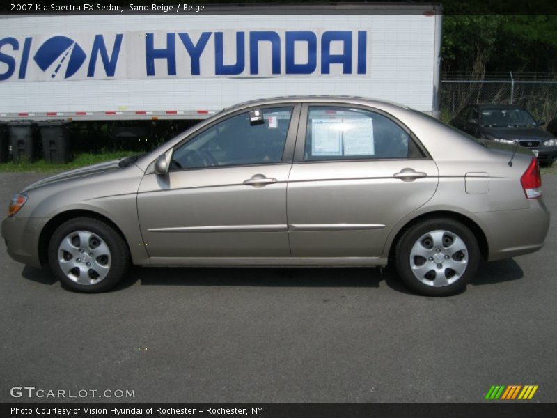 Sand Beige / Beige 2007 Kia Spectra EX Sedan