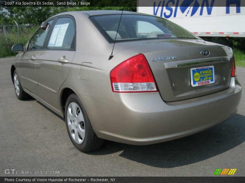 Sand Beige / Beige 2007 Kia Spectra EX Sedan
