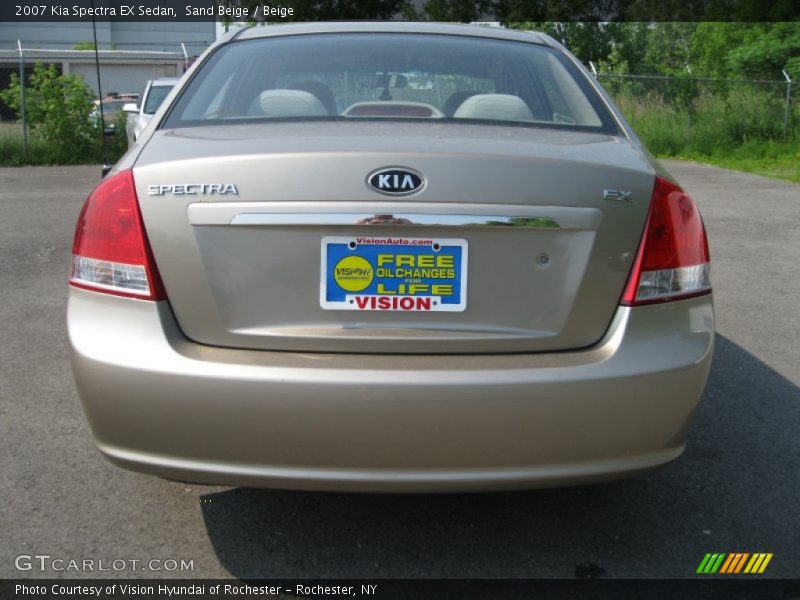 Sand Beige / Beige 2007 Kia Spectra EX Sedan