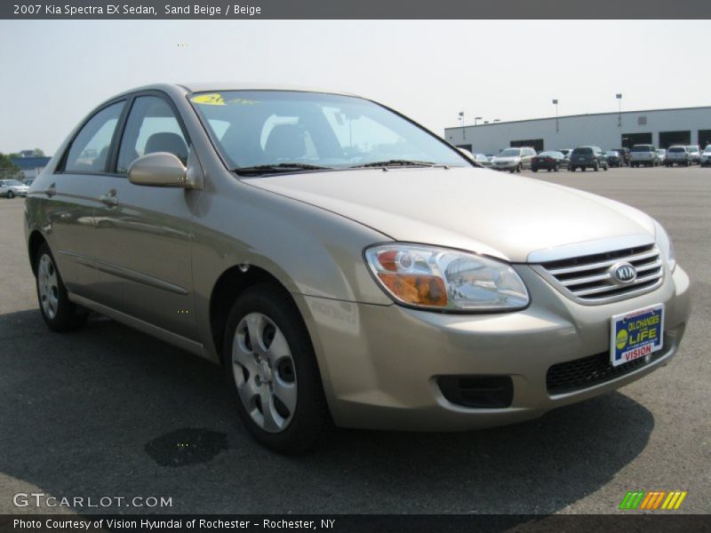 Sand Beige / Beige 2007 Kia Spectra EX Sedan
