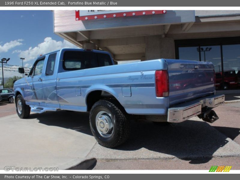 Portofino Blue Metallic / Blue 1996 Ford F250 XL Extended Cab