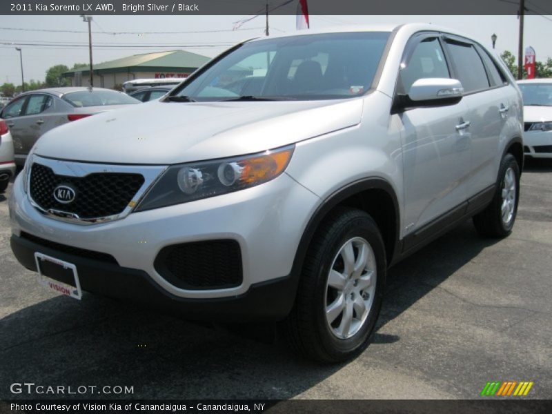 Bright Silver / Black 2011 Kia Sorento LX AWD