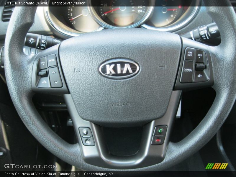 Bright Silver / Black 2011 Kia Sorento LX AWD