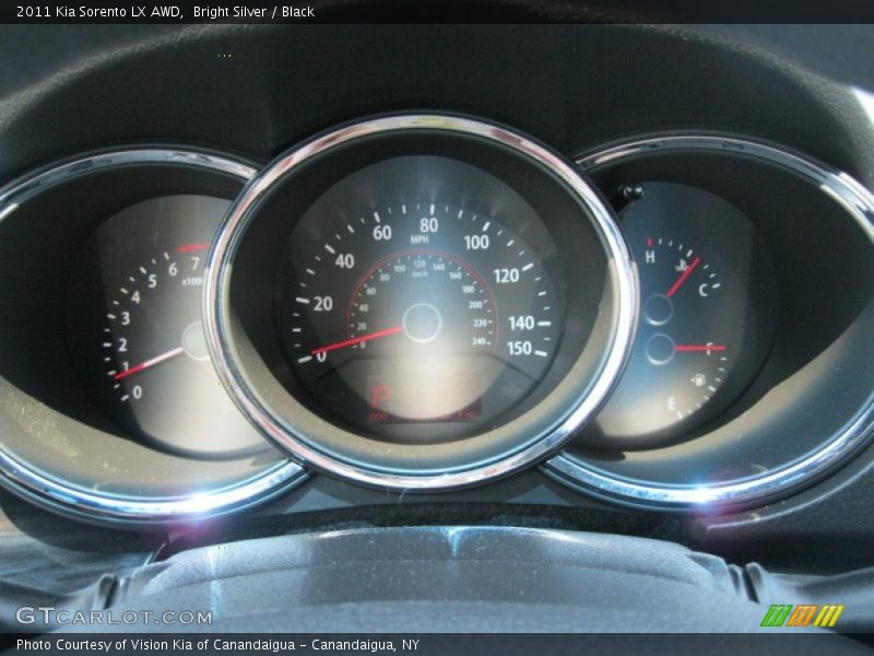 Bright Silver / Black 2011 Kia Sorento LX AWD