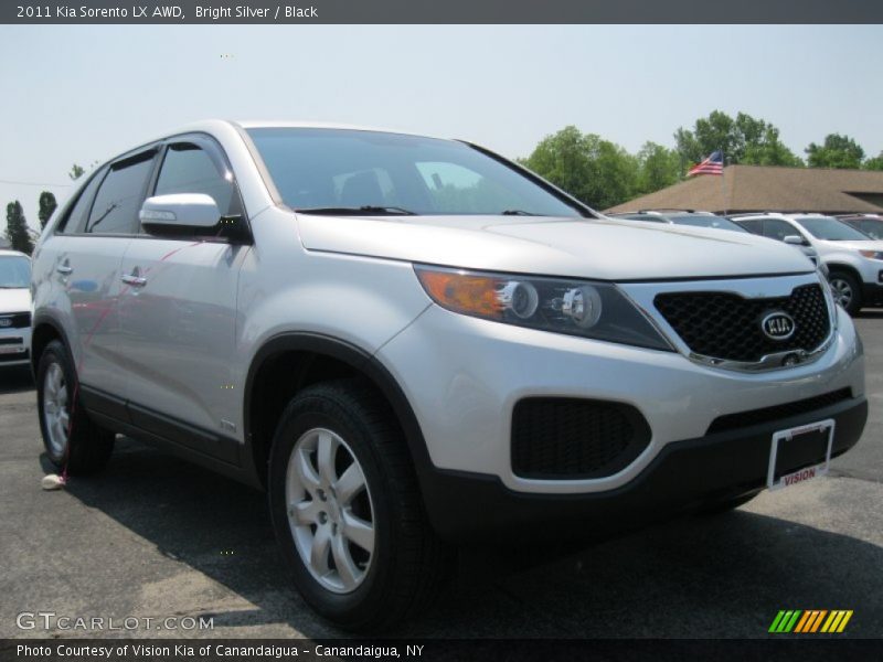 Bright Silver / Black 2011 Kia Sorento LX AWD