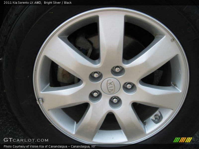 Bright Silver / Black 2011 Kia Sorento LX AWD