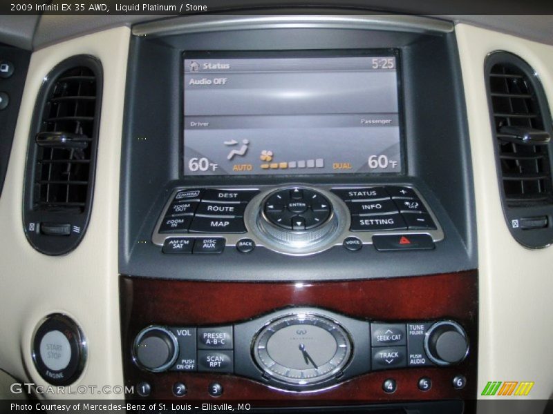 Controls of 2009 EX 35 AWD