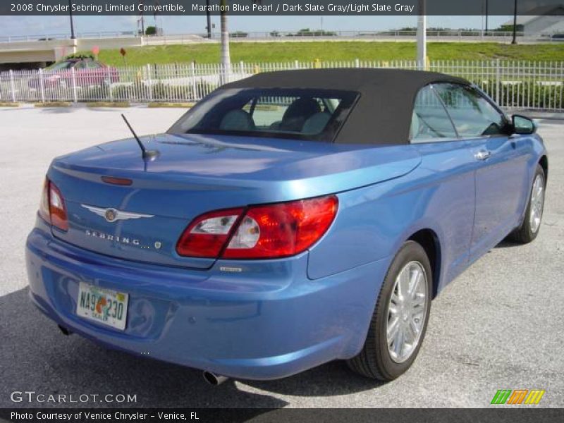 Marathon Blue Pearl / Dark Slate Gray/Light Slate Gray 2008 Chrysler Sebring Limited Convertible