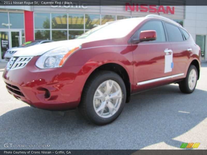 Cayenne Red / Black 2011 Nissan Rogue SV