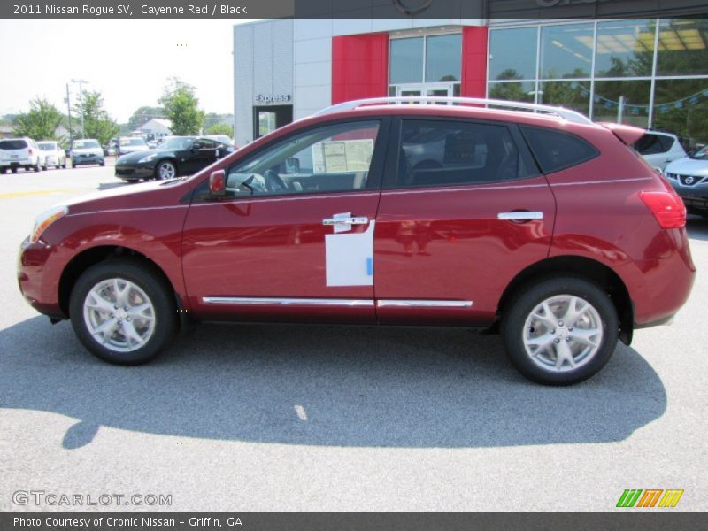 Cayenne Red / Black 2011 Nissan Rogue SV