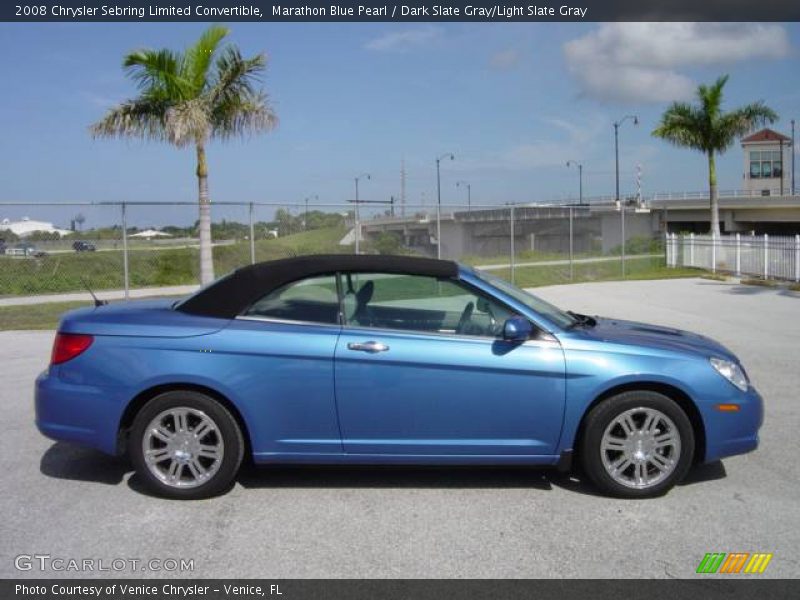 Marathon Blue Pearl / Dark Slate Gray/Light Slate Gray 2008 Chrysler Sebring Limited Convertible
