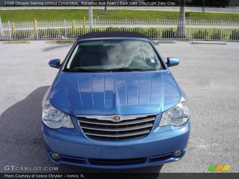 Marathon Blue Pearl / Dark Slate Gray/Light Slate Gray 2008 Chrysler Sebring Limited Convertible