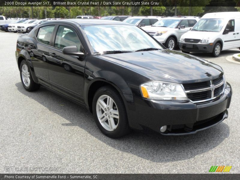 Brilliant Black Crystal Pearl / Dark Slate Gray/Light Slate Gray 2008 Dodge Avenger SXT