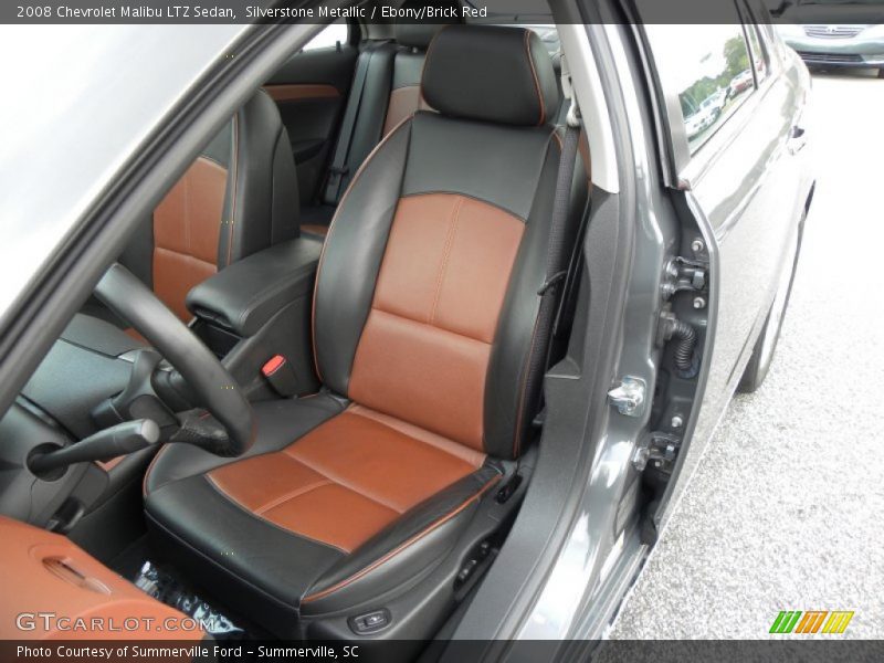 Silverstone Metallic / Ebony/Brick Red 2008 Chevrolet Malibu LTZ Sedan