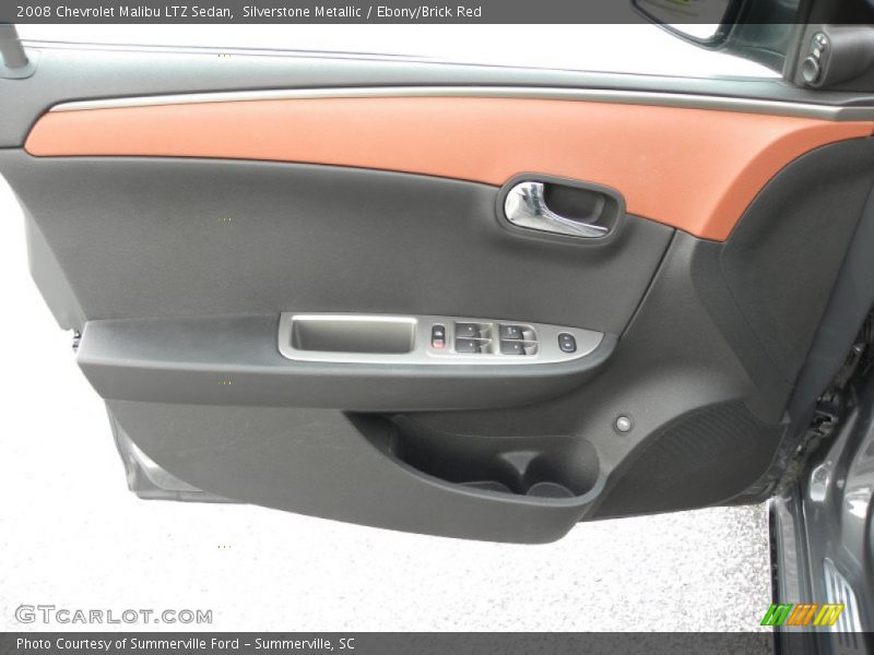 Silverstone Metallic / Ebony/Brick Red 2008 Chevrolet Malibu LTZ Sedan