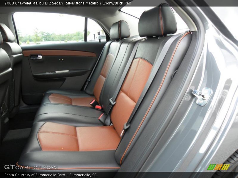 Silverstone Metallic / Ebony/Brick Red 2008 Chevrolet Malibu LTZ Sedan