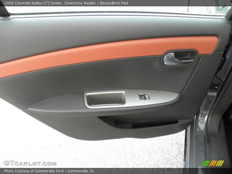 Silverstone Metallic / Ebony/Brick Red 2008 Chevrolet Malibu LTZ Sedan