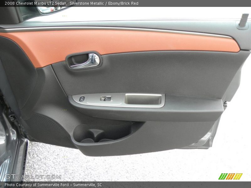 Silverstone Metallic / Ebony/Brick Red 2008 Chevrolet Malibu LTZ Sedan