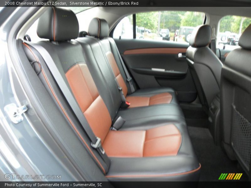 Silverstone Metallic / Ebony/Brick Red 2008 Chevrolet Malibu LTZ Sedan