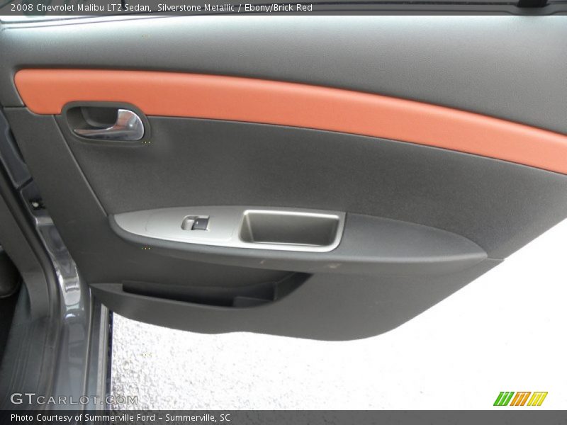 Silverstone Metallic / Ebony/Brick Red 2008 Chevrolet Malibu LTZ Sedan
