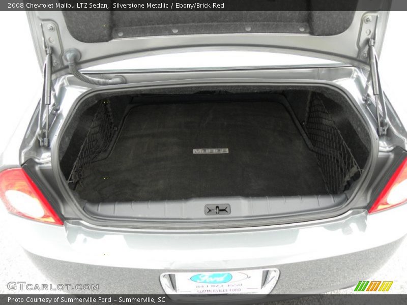 Silverstone Metallic / Ebony/Brick Red 2008 Chevrolet Malibu LTZ Sedan