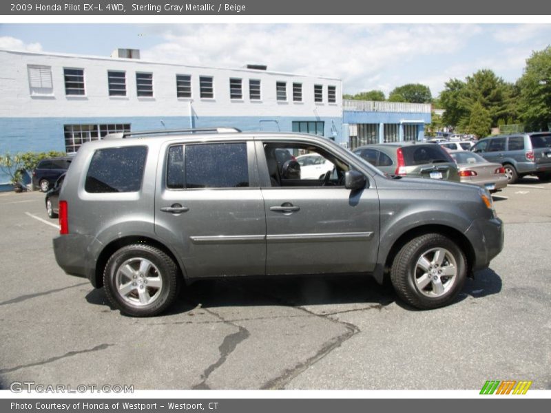 Sterling Gray Metallic / Beige 2009 Honda Pilot EX-L 4WD