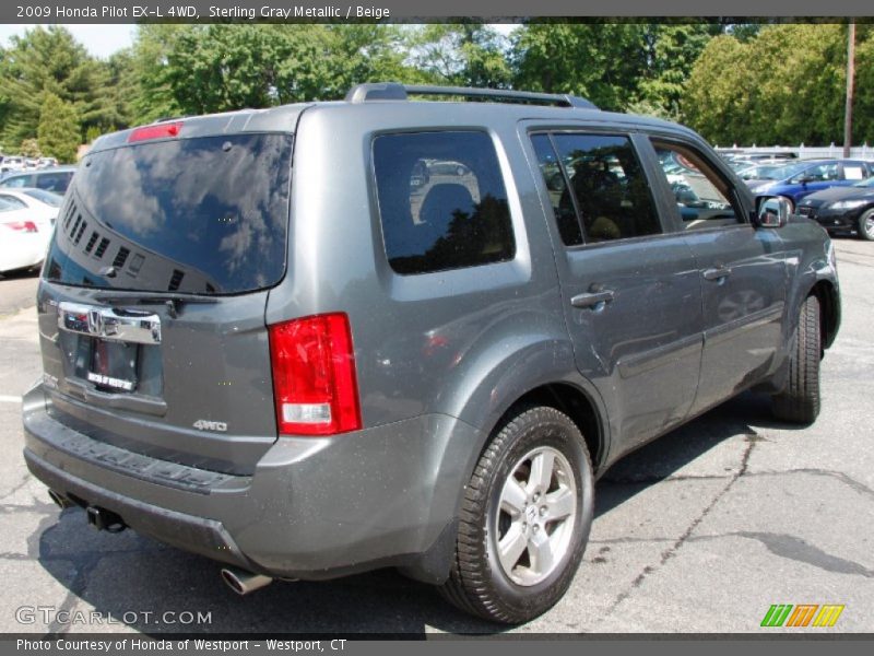 Sterling Gray Metallic / Beige 2009 Honda Pilot EX-L 4WD