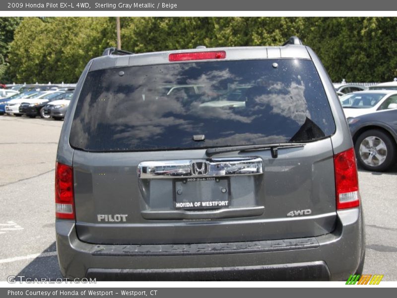 Sterling Gray Metallic / Beige 2009 Honda Pilot EX-L 4WD