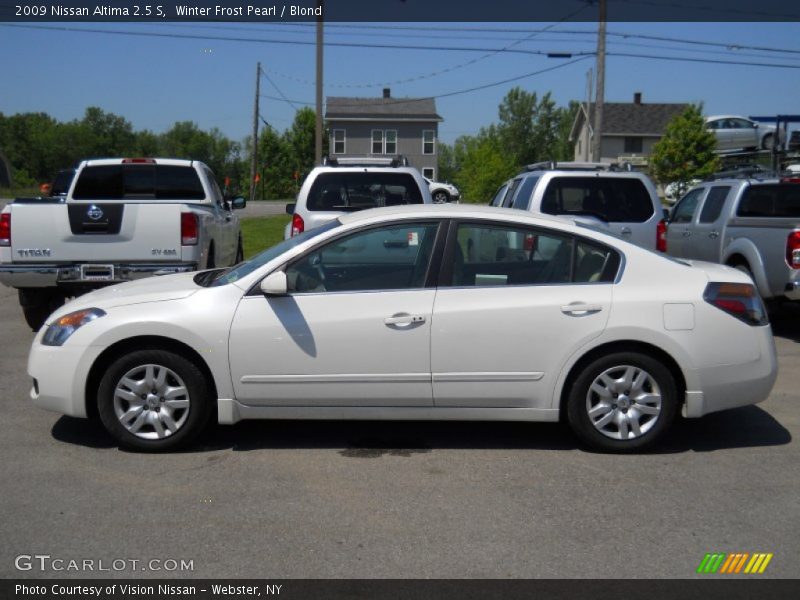 Winter Frost Pearl / Blond 2009 Nissan Altima 2.5 S