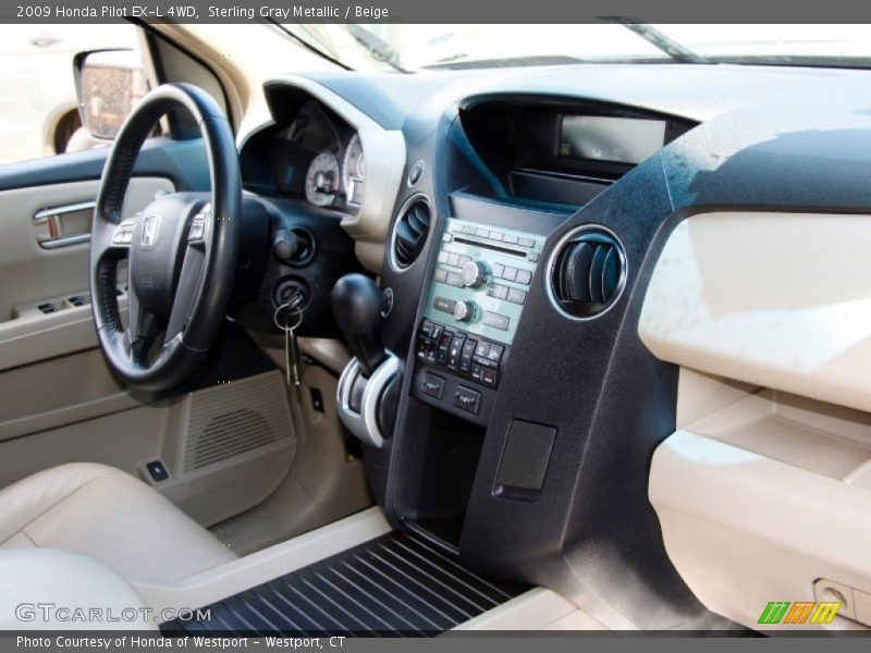 Sterling Gray Metallic / Beige 2009 Honda Pilot EX-L 4WD