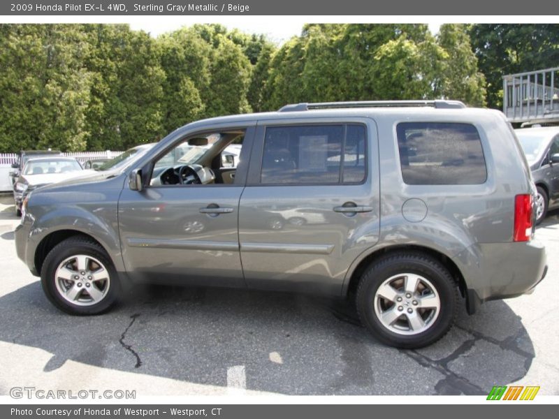 Sterling Gray Metallic / Beige 2009 Honda Pilot EX-L 4WD