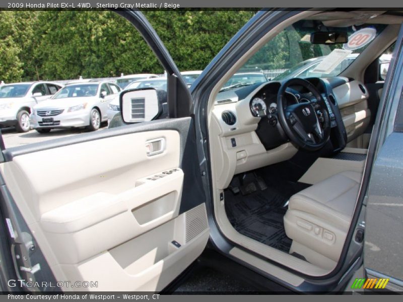 Sterling Gray Metallic / Beige 2009 Honda Pilot EX-L 4WD