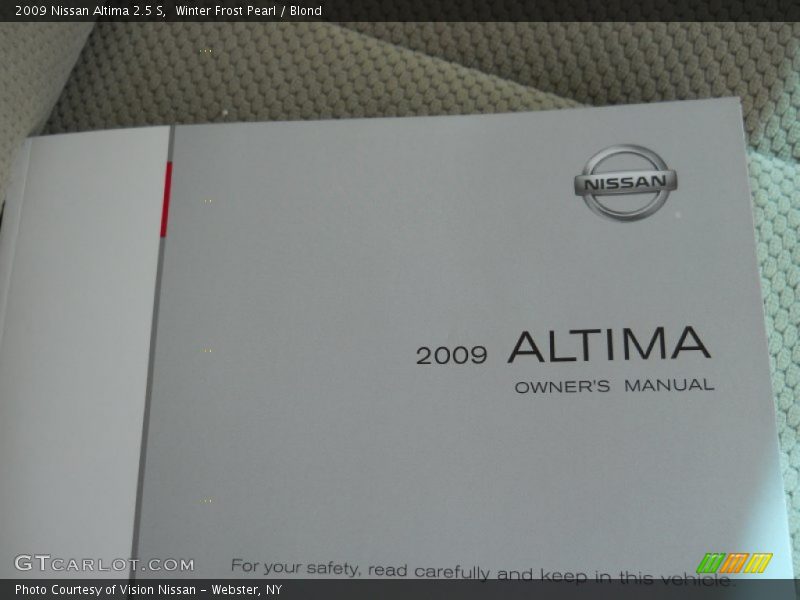 Winter Frost Pearl / Blond 2009 Nissan Altima 2.5 S