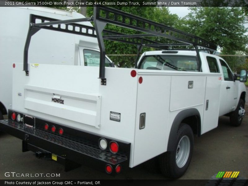 Summit White / Dark Titanium 2011 GMC Sierra 3500HD Work Truck Crew Cab 4x4 Chassis Dump Truck