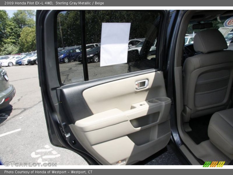 Sterling Gray Metallic / Beige 2009 Honda Pilot EX-L 4WD