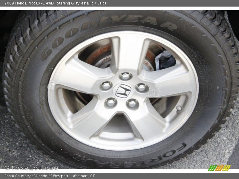 Sterling Gray Metallic / Beige 2009 Honda Pilot EX-L 4WD