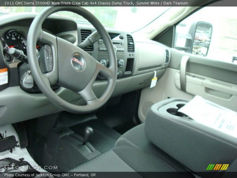 Summit White / Dark Titanium 2011 GMC Sierra 3500HD Work Truck Crew Cab 4x4 Chassis Dump Truck
