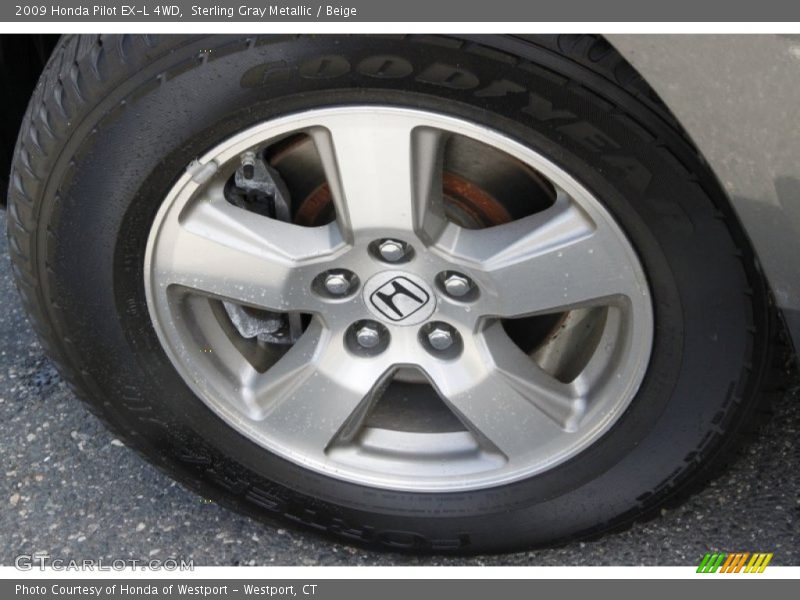 Sterling Gray Metallic / Beige 2009 Honda Pilot EX-L 4WD