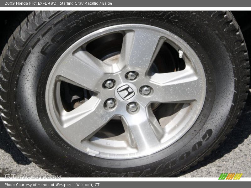 Sterling Gray Metallic / Beige 2009 Honda Pilot EX-L 4WD