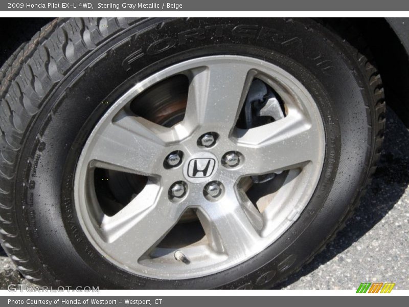 Sterling Gray Metallic / Beige 2009 Honda Pilot EX-L 4WD