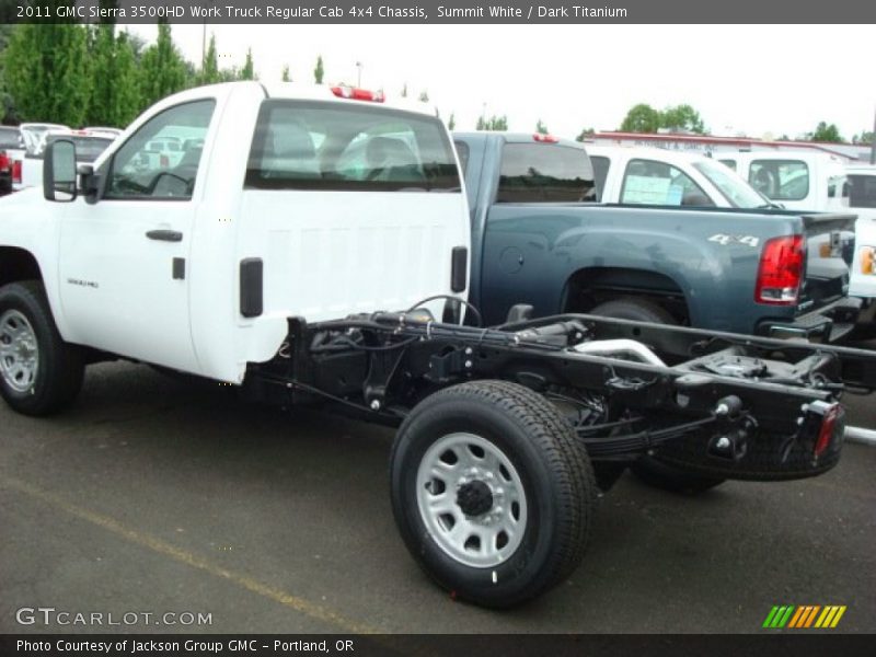 Summit White / Dark Titanium 2011 GMC Sierra 3500HD Work Truck Regular Cab 4x4 Chassis