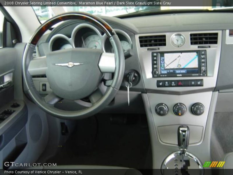 Marathon Blue Pearl / Dark Slate Gray/Light Slate Gray 2008 Chrysler Sebring Limited Convertible
