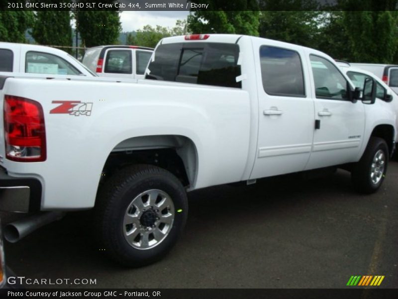 Summit White / Ebony 2011 GMC Sierra 3500HD SLT Crew Cab 4x4