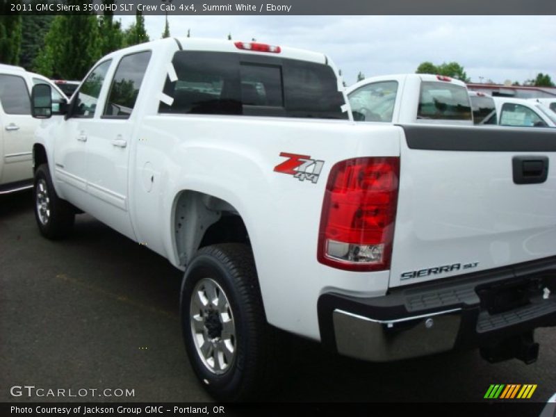 Summit White / Ebony 2011 GMC Sierra 3500HD SLT Crew Cab 4x4