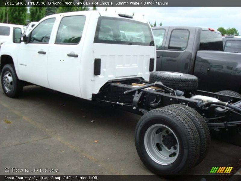 Summit White / Dark Titanium 2011 GMC Sierra 3500HD Work Truck Crew Cab 4x4 Chassis